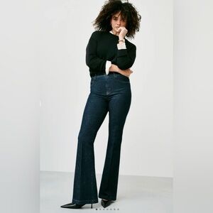 SPANX Women's Dark Indigo Flare Leg Jeans - Size 1X, never worn